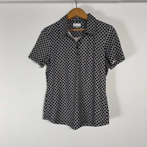 Like new / Greg Norman B&W Chainmail Pattern Golf Polo - Size M - Picture 6 of 6